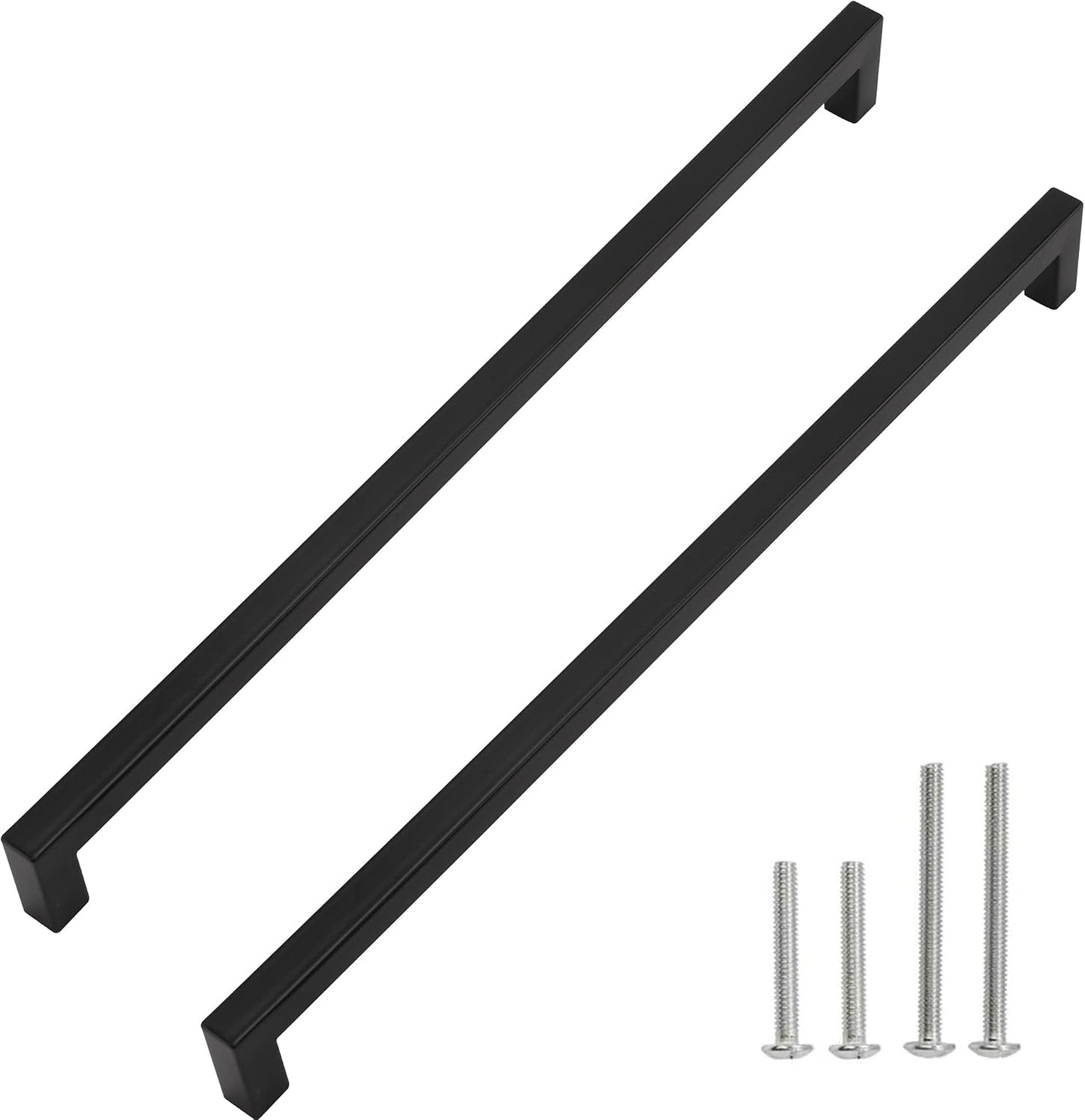 20 Tiradores Acero Inox 13" Negro Mate