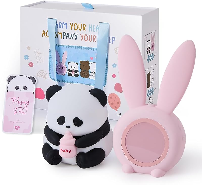 Luz nocturna panda regulable tactil para bebe con 7 colores