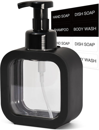 Dispensador jabón espuma 10oz plástico negro