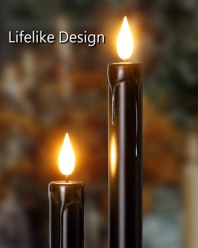 6 Velas LED Realistas Plástico 9.6" Sin Llama