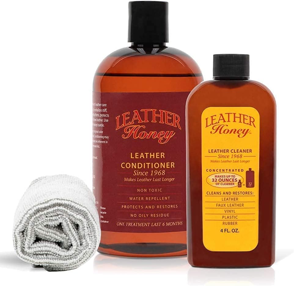 Kit cuidado cuero 4oz limpiador 16oz acondicionador