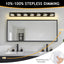 Lámpara LED baño 7 luces 5CCT negro mate giratorios