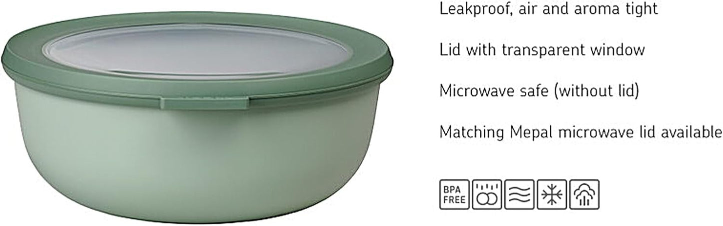 Cuenco Almacenar Servir Alimentos con Tapa 11oz Azul