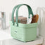 Cesta plástico con asa para baño cocina dormitorio verde