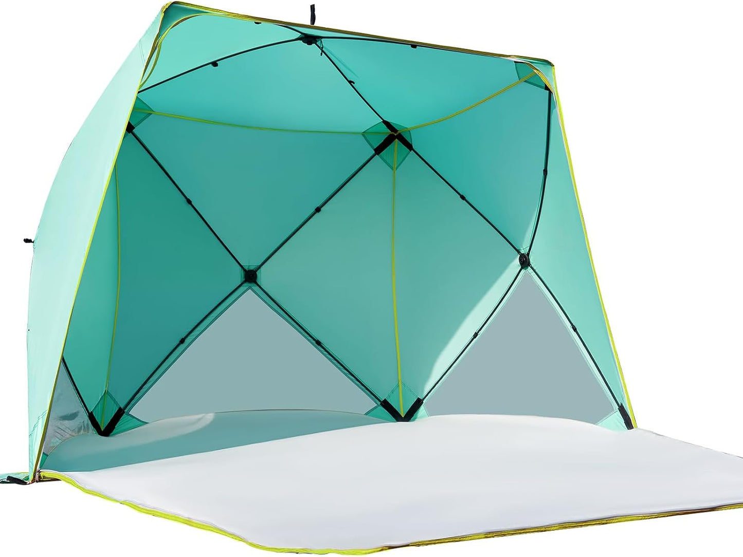 Refugio solar UPF50 para 4 personas impermeable verde menta