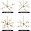 Candelabro Sputnik 10 luces latón cepillado brazos