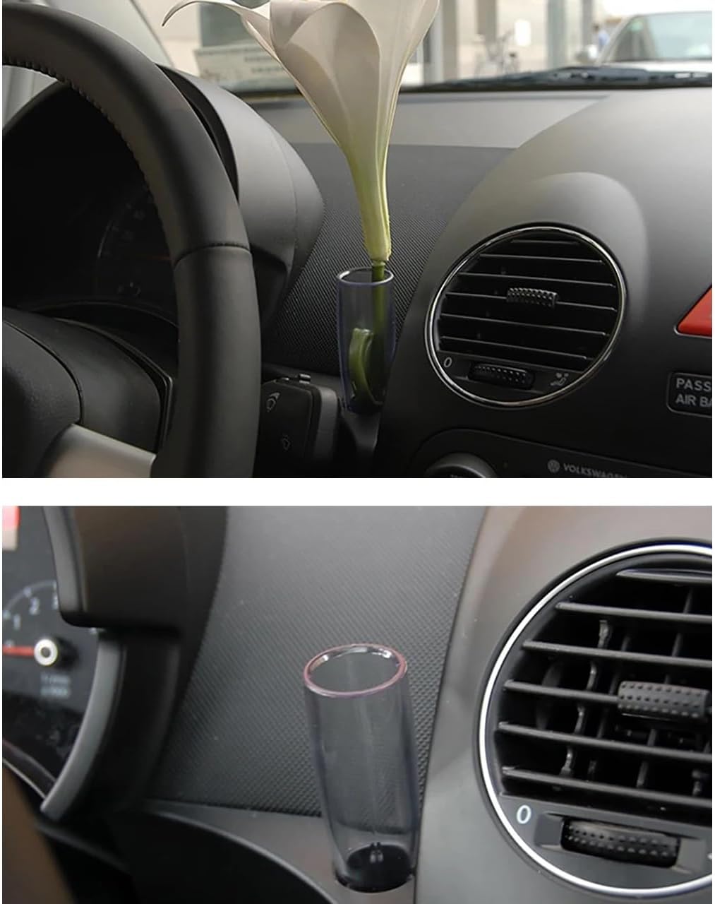 Florero transparente para VW New Beetle