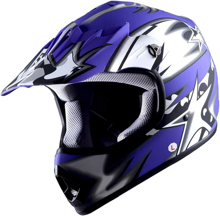 Casco motocross niño color negro