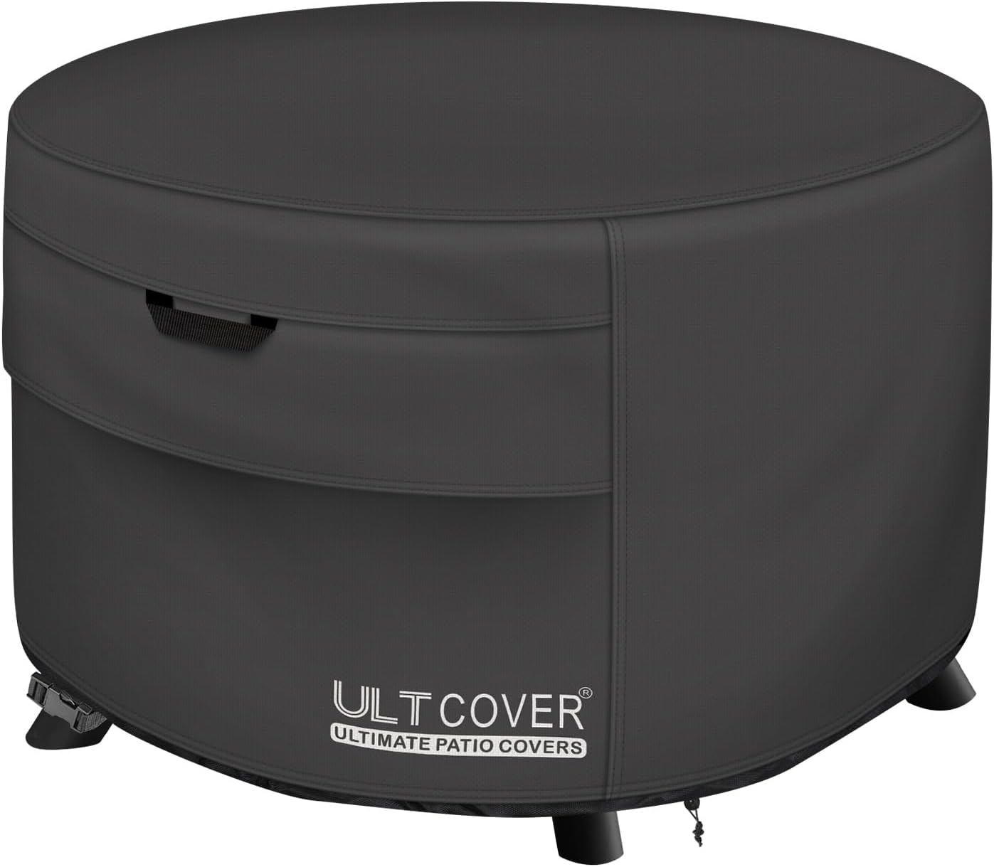 Funda mesa fogata patio redonda 32pulg impermeable negro