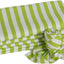 Set 6 servilletas reutilizables algodón 18x18pulg rayas verdes