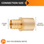 10 Accesorios PEX 1/2pulg Tubo Interior Cobre Engarce Latón