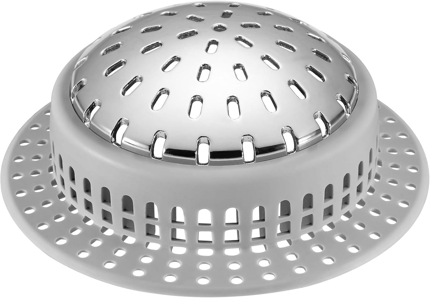 Protector drenaje bañera desagüe ducha gris plateado