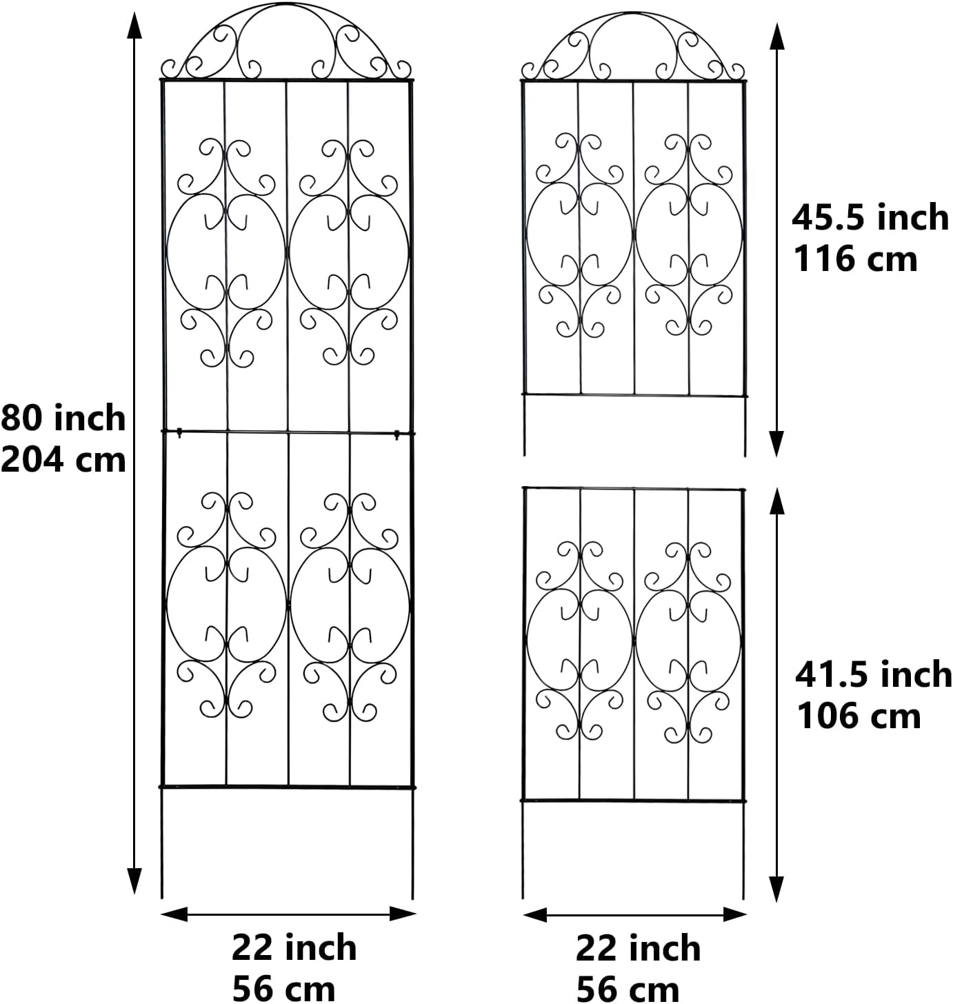 Soporte metal para plantas trepadoras 80x22pulg