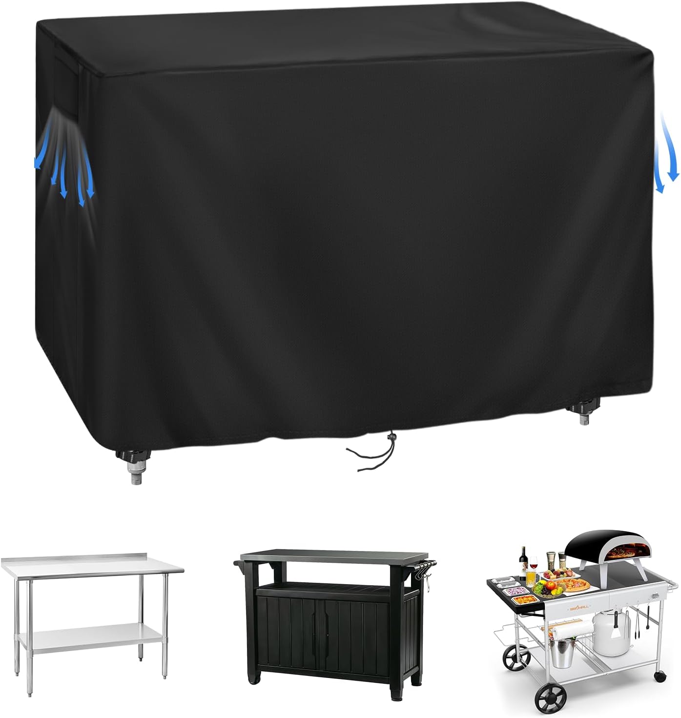 Funda impermeable mesa acero inox para patio y picnic