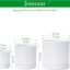 Set 3 Macetas Cerámica 4-6-8pulg Orificio Drenaje Platillo Blanco