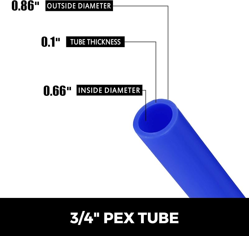 Tubería PEX 3/4" 300ft sin barrera azul plomería