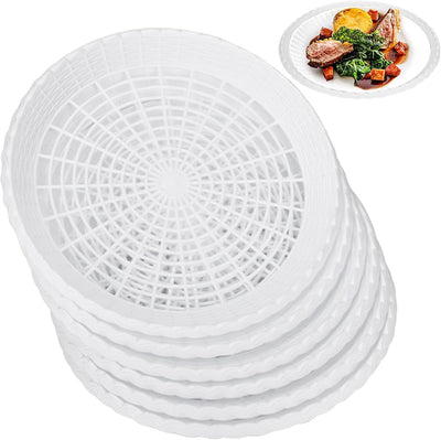 6 Pzas Soportes Platos Plástico 9pulg Reutilizables Fiesta