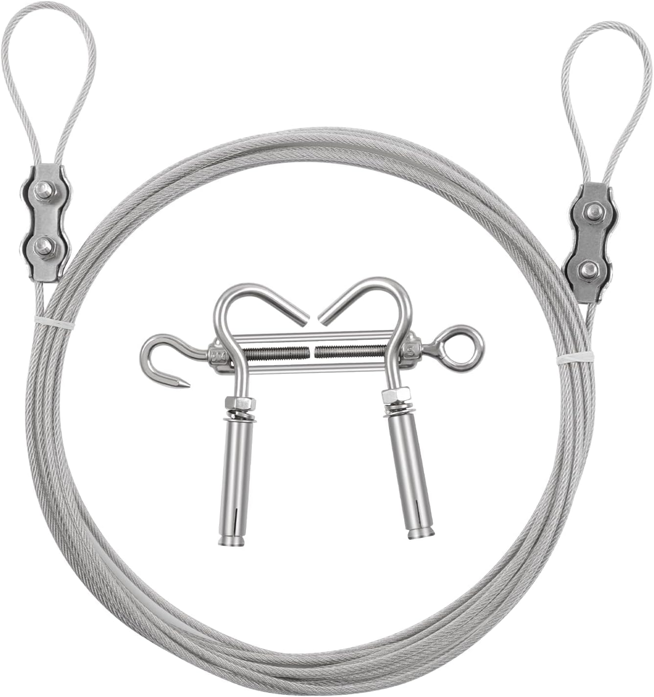 Cuerda ropa acero inox 32" resistente viento multiusos