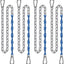 4 Cadenas Acero Inox 65" con Ganchos 1000lb