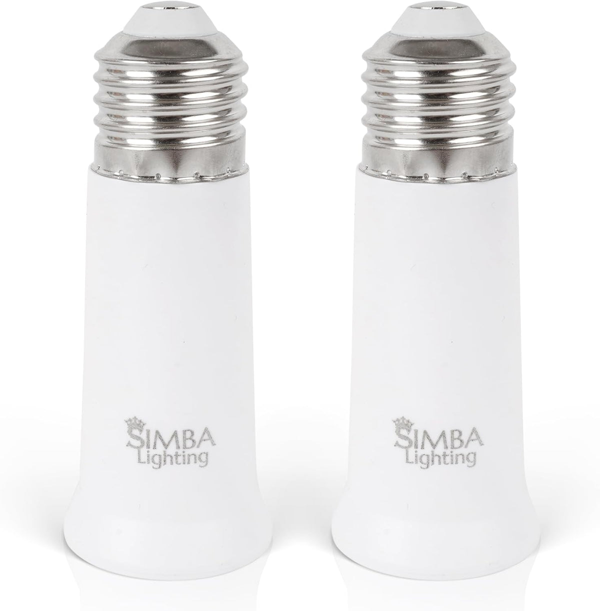 Extensor enchufe bombilla E26 2pulg blanco set 2