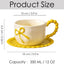 Juego tazas café coqueta amarilla con platillo 12oz