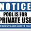 Aviso Pool para residentes privados HDG-1432
