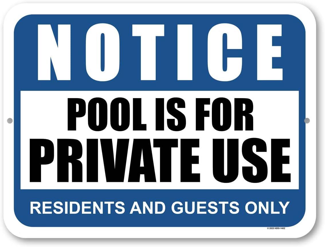 Aviso Pool para residentes privados HDG-1432