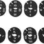 Divisores perchero redondo negro estampado blanco kit 16