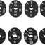 Divisores perchero redondo negro estampado blanco kit 16