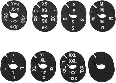 Divisores perchero redondo negro estampado blanco kit 16