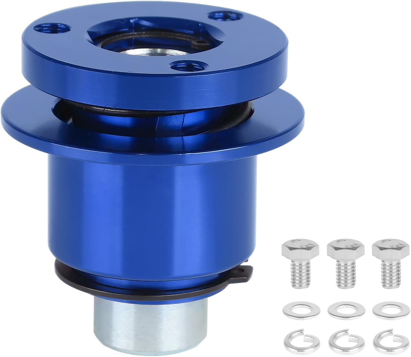 Adaptador cubo volante 3 agujeros universal azul