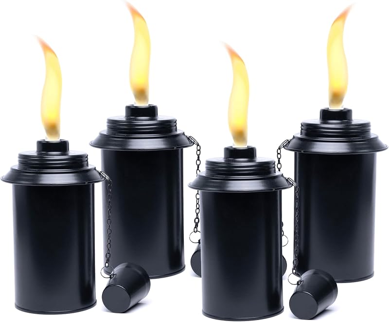 Recipientes antorcha 12oz comp Tiki 4unid metal tapa