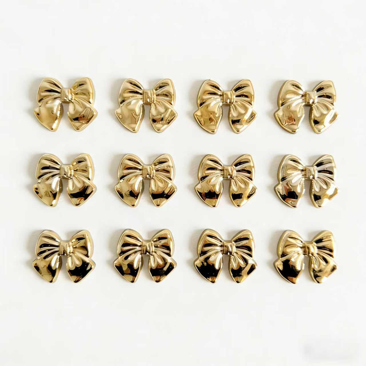 12 Imanes Decorativos para Refrigerador Lazo Dorado Hogar