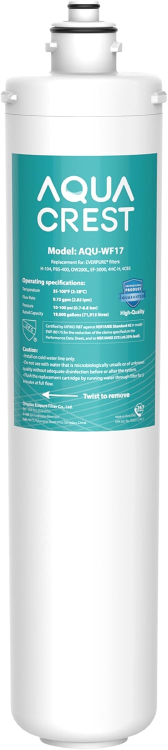Filtro agua fregadero repuesto Everpure NSF/ANSI 42