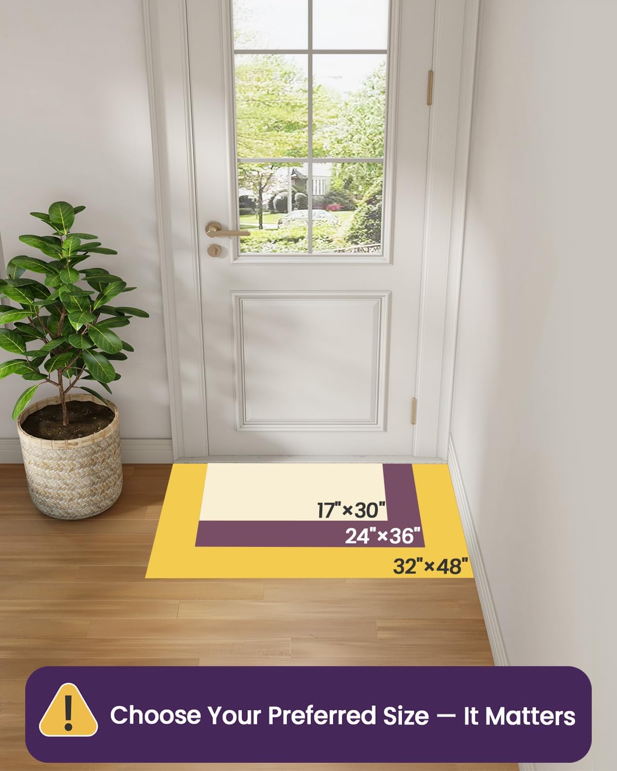 Tapete puerta entrada 17x30" antiderrap absorbente