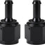 Adaptador hembra 5/16 púa aluminio negro 2 pzas