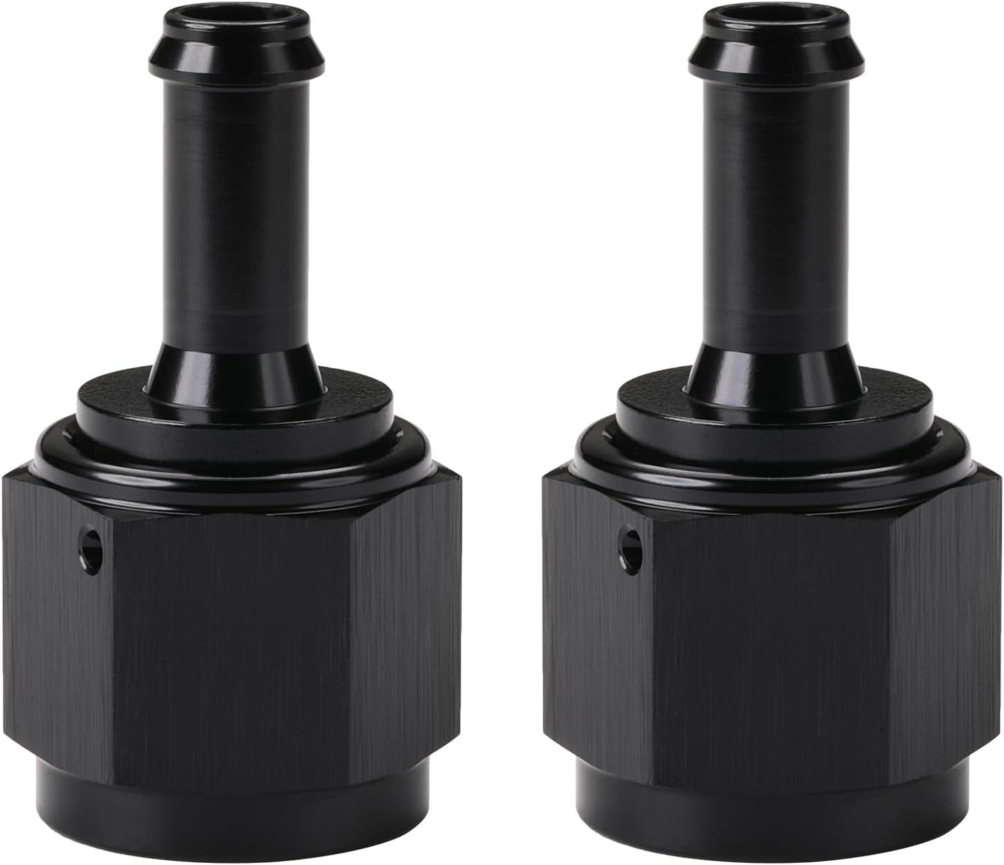 Adaptador hembra 5/16 púa aluminio negro 2 pzas