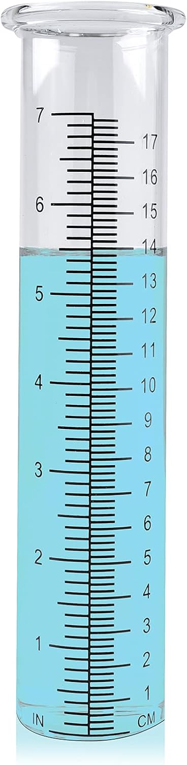Tubo repuesto medidor lluvia 7" exterior patio jardín