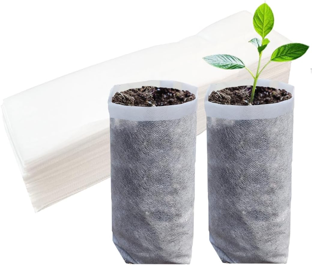 50 Pzas Bolsas Cultivo 10.2pulg Tela No Tejida para Plantas