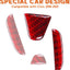 Emblema fibra carbono adhesivo Honda Civic 16-21 rojo 4pzas