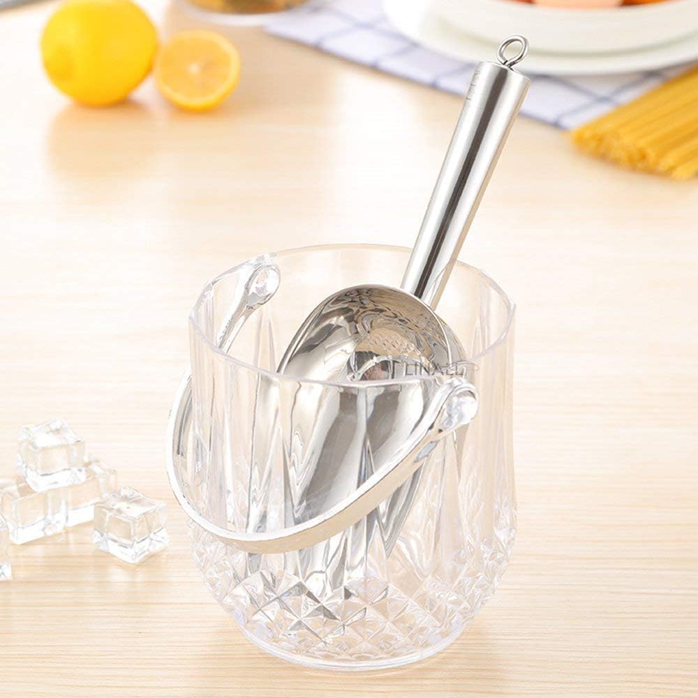 Cuchara hielo acero inox 4oz color plata