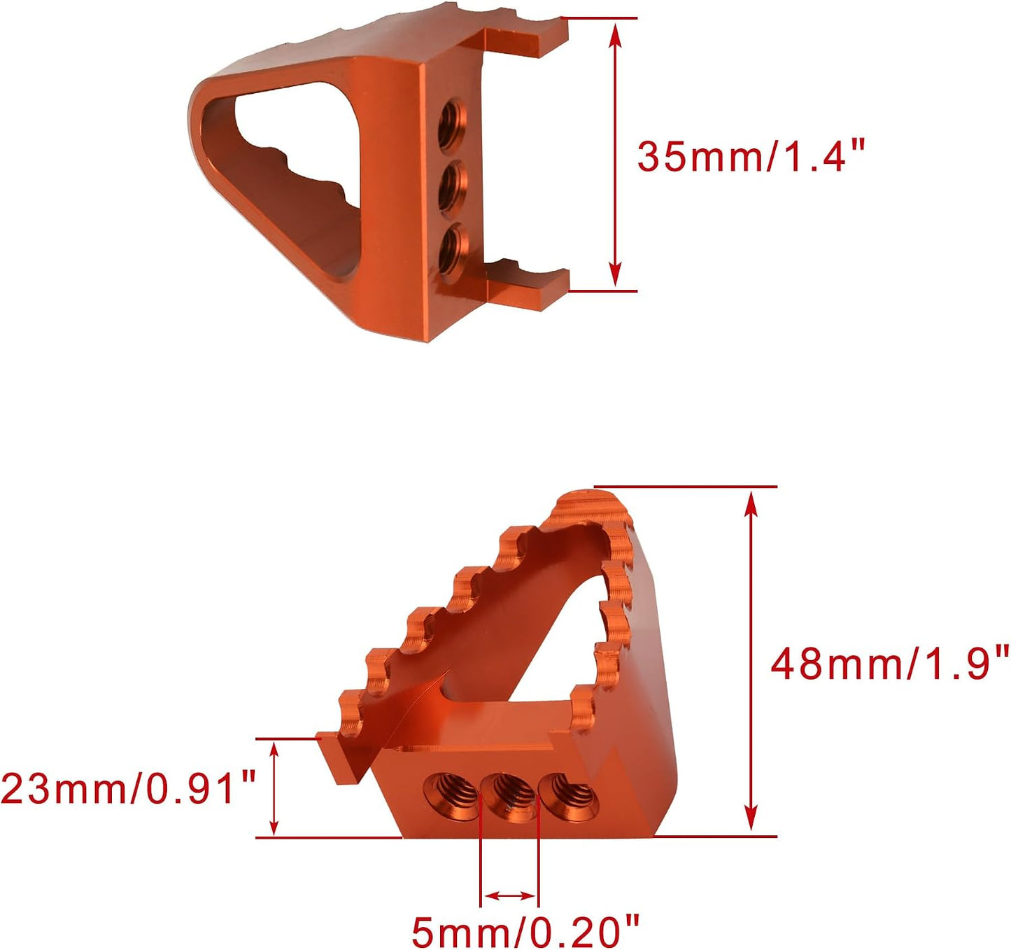 Reposapiés ancho aluminio CNC para motocicleta Yaxiang Zuma