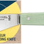Cuchillo untar mango madera pintada fabricado Francia verde salvia