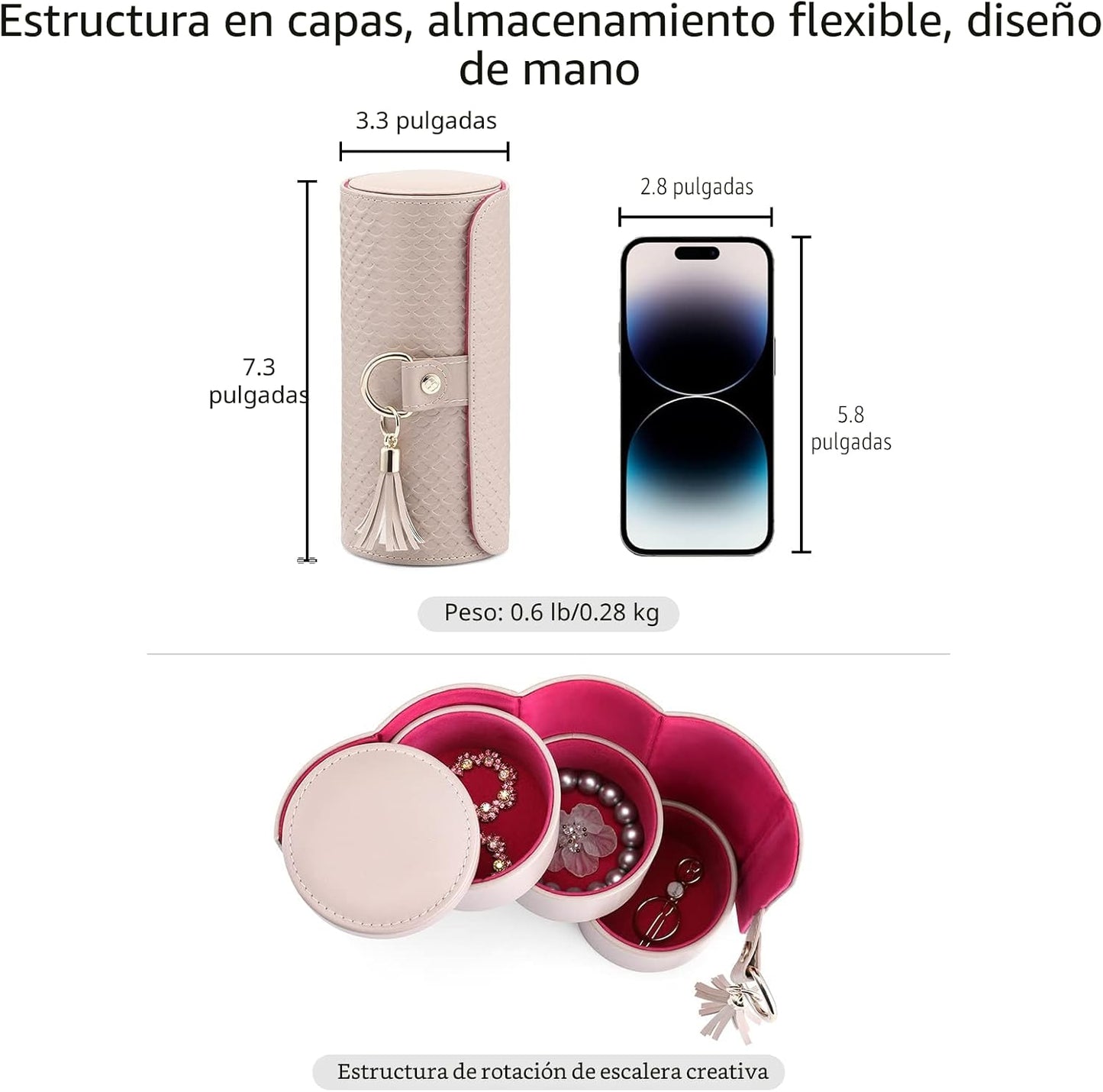 Joyero pequeño para accesorios de viaje