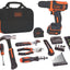 Kit taladro 12V 60 Pzas batería litio 1.5Ah