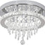 Candelabro de Cristal 3 Luces LED Acero Inox Montaje al Ras