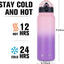 Botella agua aislada acero inox 20oz con popote 3 tapas