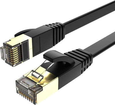 Cable Ethernet plano Cat7 3ft paquete 2
