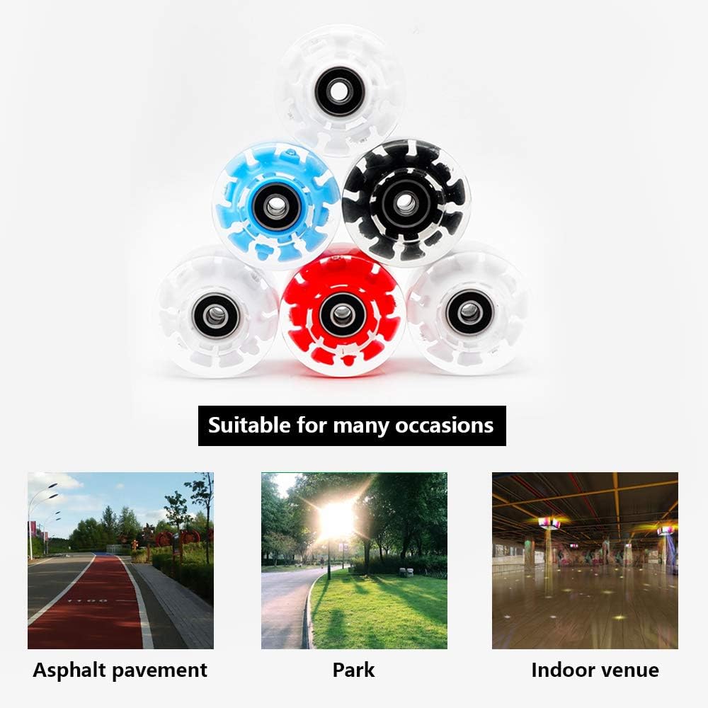 8 Ruedas Led Patinaje Dureza 78a Accesorios Iluminadores