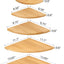 Estante esquinero roble 12" madera natural redondo